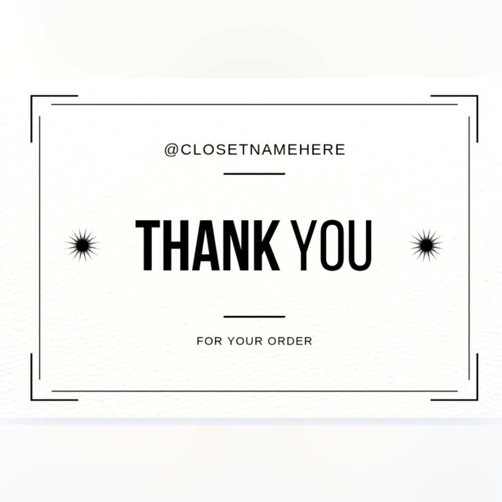50 Custom 4x6 Boxed Thank You Notes Labels/Thank You Stickers